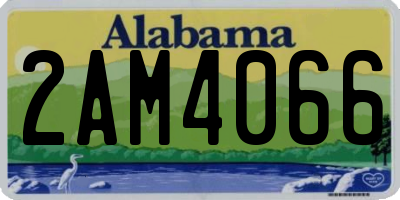 AL license plate 2AM4066