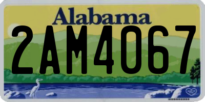 AL license plate 2AM4067