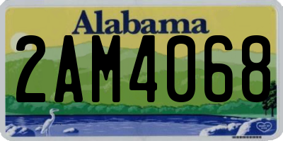 AL license plate 2AM4068
