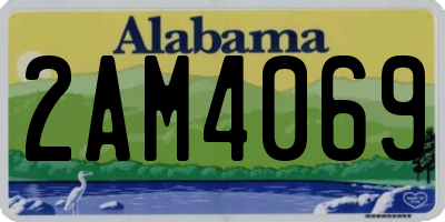 AL license plate 2AM4069