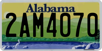 AL license plate 2AM4070