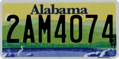 AL license plate 2AM4074