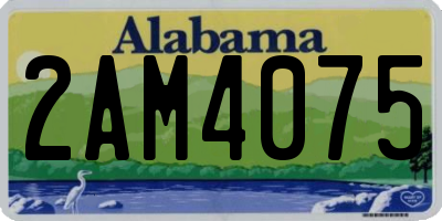 AL license plate 2AM4075