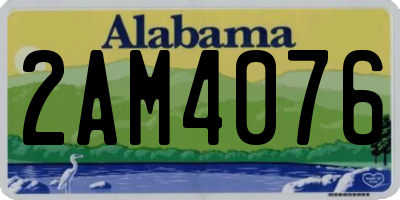 AL license plate 2AM4076