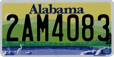 AL license plate 2AM4083