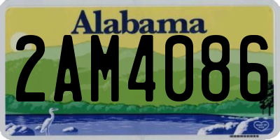 AL license plate 2AM4086