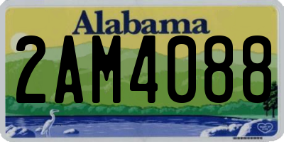 AL license plate 2AM4088