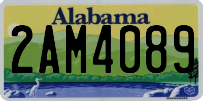 AL license plate 2AM4089