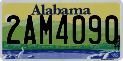 AL license plate 2AM4090