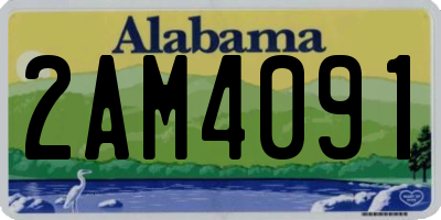 AL license plate 2AM4091