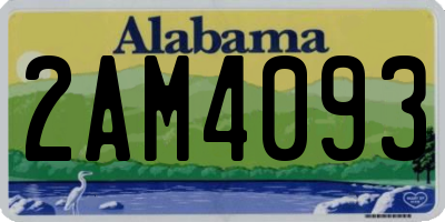 AL license plate 2AM4093