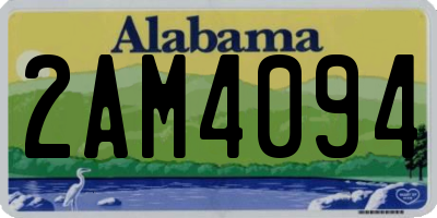 AL license plate 2AM4094