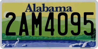 AL license plate 2AM4095