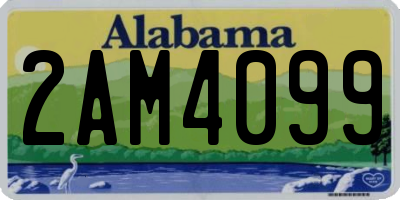 AL license plate 2AM4099