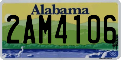 AL license plate 2AM4106