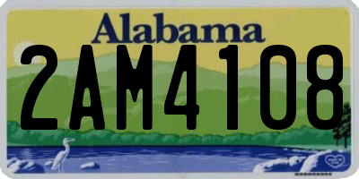 AL license plate 2AM4108