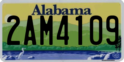 AL license plate 2AM4109