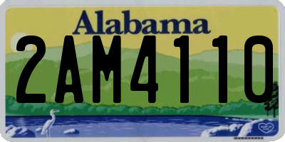 AL license plate 2AM4110