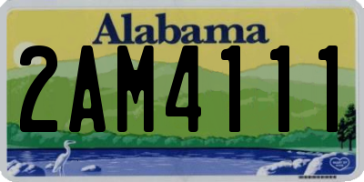 AL license plate 2AM4111