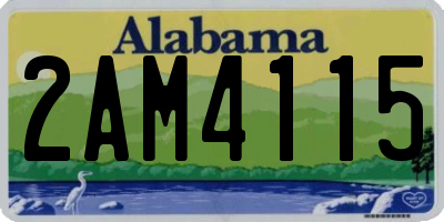 AL license plate 2AM4115