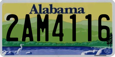 AL license plate 2AM4116