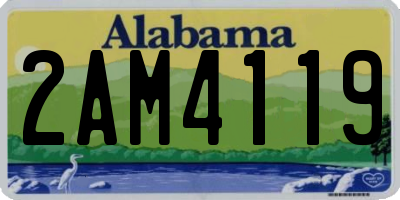 AL license plate 2AM4119