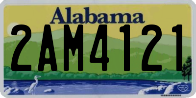 AL license plate 2AM4121