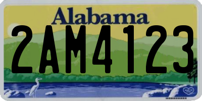 AL license plate 2AM4123