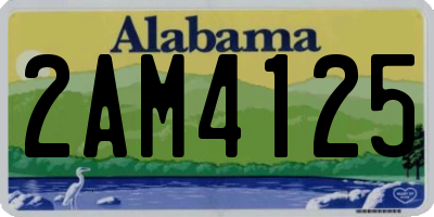 AL license plate 2AM4125