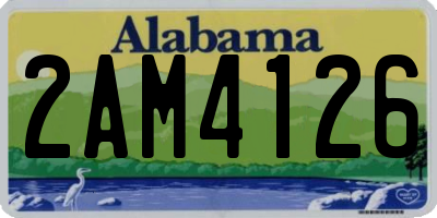 AL license plate 2AM4126