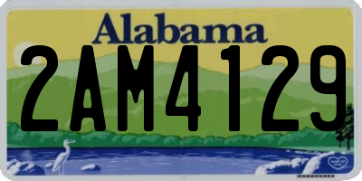 AL license plate 2AM4129