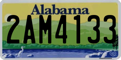 AL license plate 2AM4133