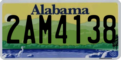 AL license plate 2AM4138