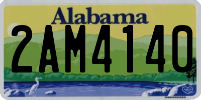 AL license plate 2AM4140