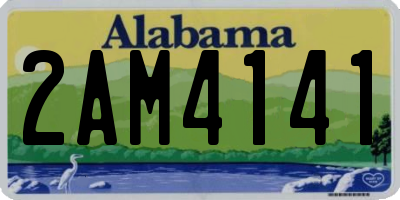 AL license plate 2AM4141