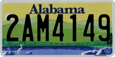 AL license plate 2AM4149