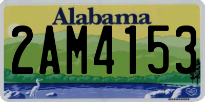 AL license plate 2AM4153