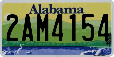 AL license plate 2AM4154