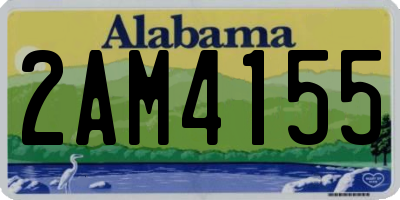 AL license plate 2AM4155