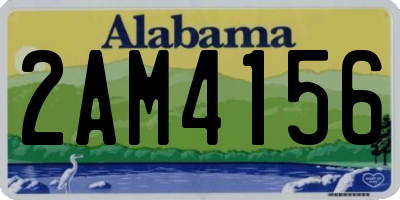 AL license plate 2AM4156