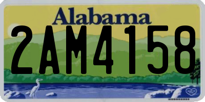 AL license plate 2AM4158