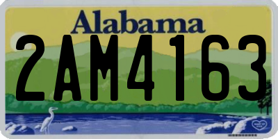 AL license plate 2AM4163