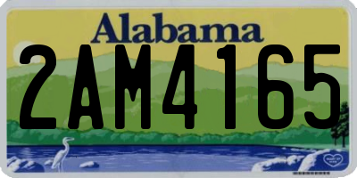 AL license plate 2AM4165