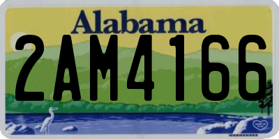 AL license plate 2AM4166