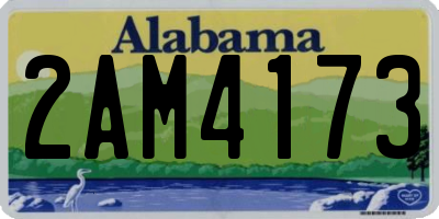 AL license plate 2AM4173