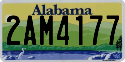 AL license plate 2AM4177