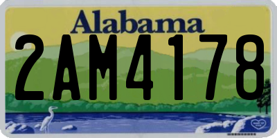 AL license plate 2AM4178