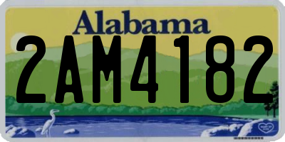 AL license plate 2AM4182