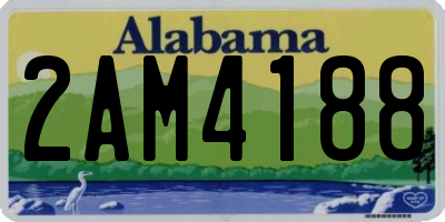 AL license plate 2AM4188