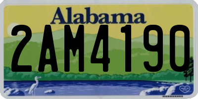 AL license plate 2AM4190